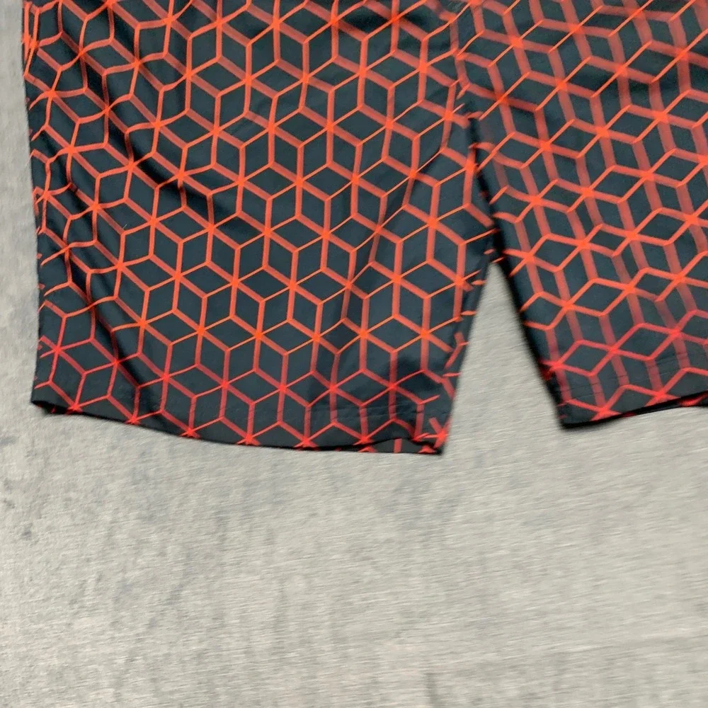 Bass Pro Shops Board Shorts Mens 2XL Black Geometric Mesh Lined Drawstring Beach